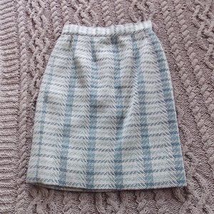 Vintage Wool Plaid Skirt